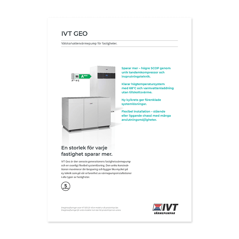 IVT Geo En V rmepump F r St rre Fastigheter Fr n V rmek llan IVT Geo En V rmepump F r St rre Fastigheter Fr n V rmek llan